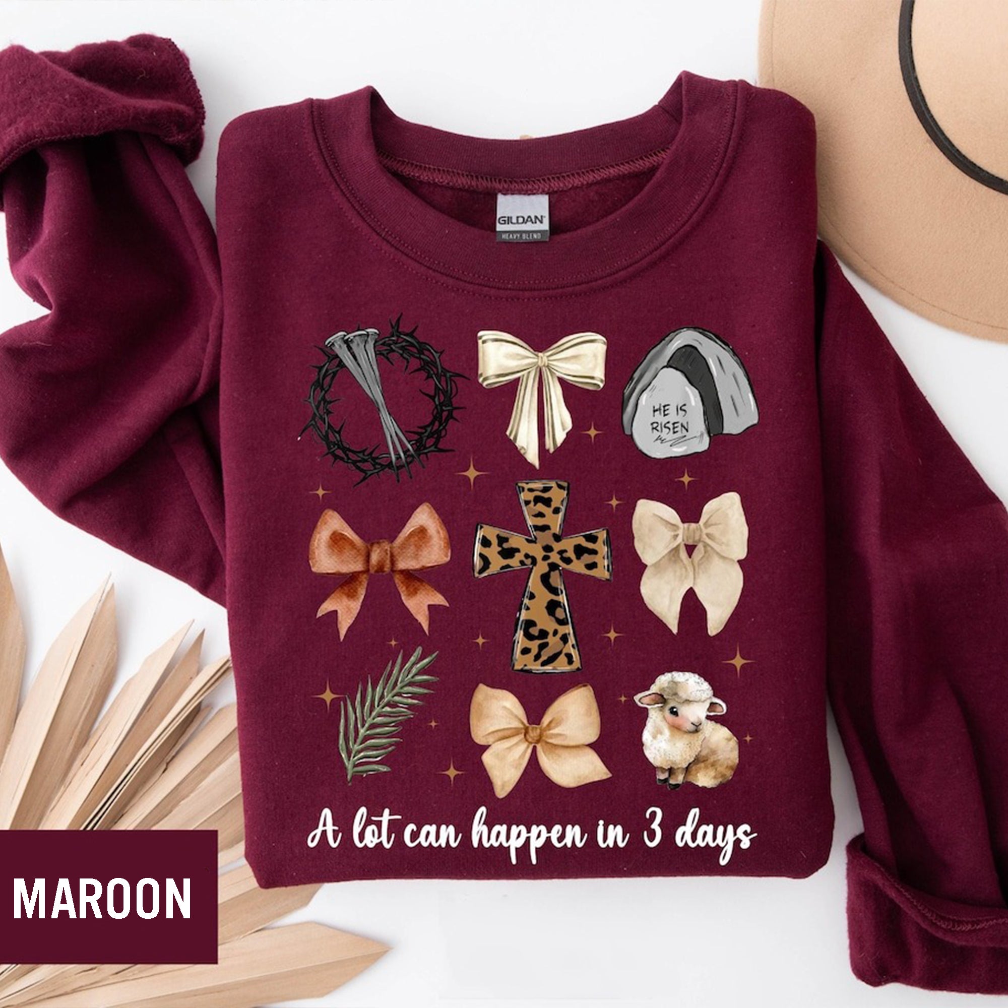 A lot can happen in 3 days Sweatshirt,Christian Easter Sweatshirt,Easter Shirt,Jesus Sweatshirt,Jesus Shirt,A lot can happen in 3 days Shirt. ILAF50